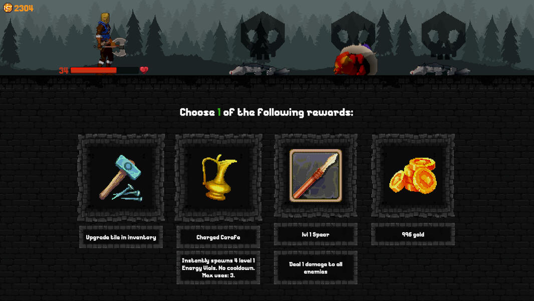 Choose rewards after each battle