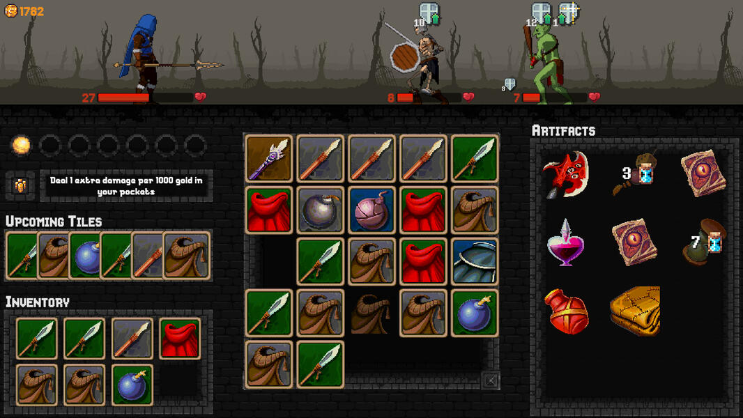 Defeat enemies by matching your tiles